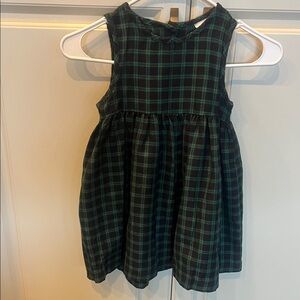 Good Lad St Patrick's Day Navy and Green Classic Plaid Vintage Jumper Dress